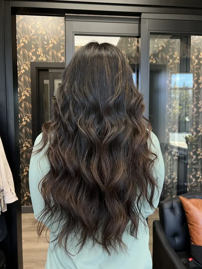Long dark brunette waves